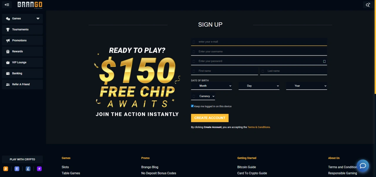 brango casino Gameplay