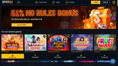 brango casino Gameplay